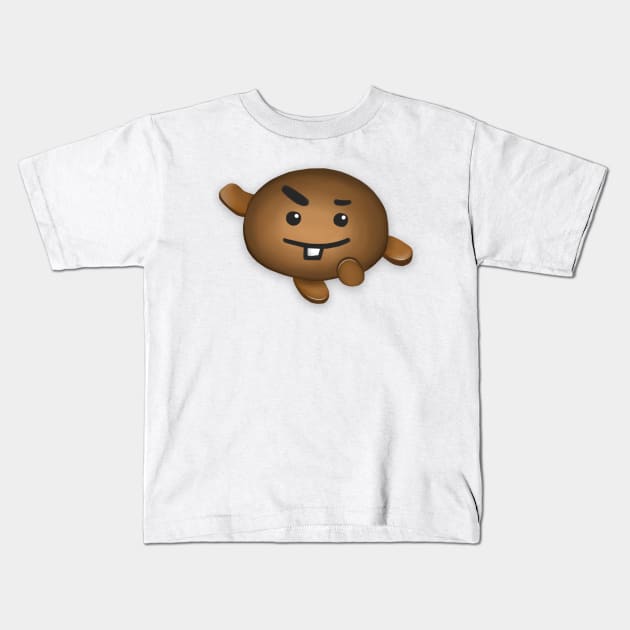 BT21 BTS KPOP CUTE SHOOKY SUGA YOONGI Kids T-Shirt by moonquarius